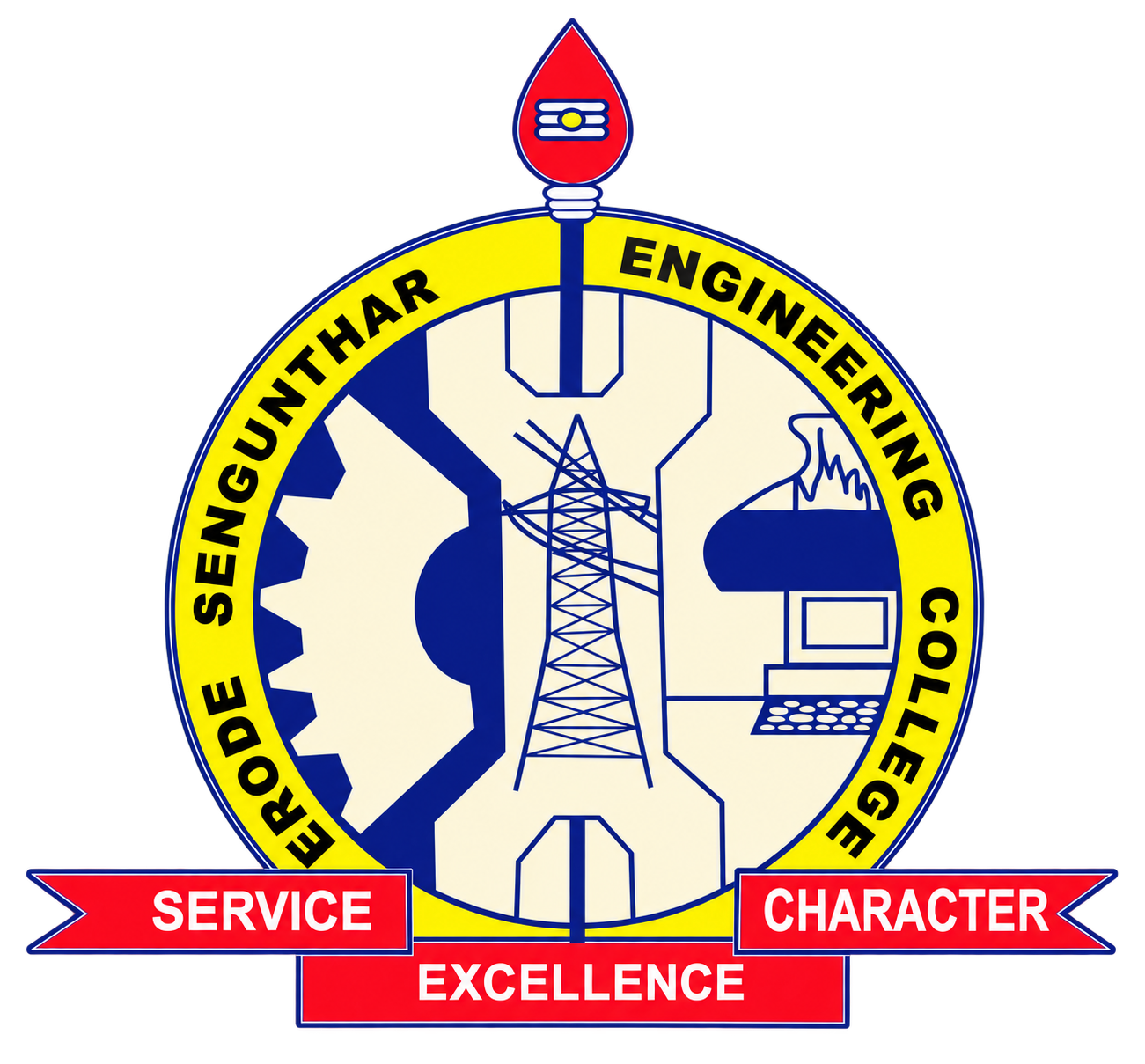 Erode Sengunthar Engineering College emblem
